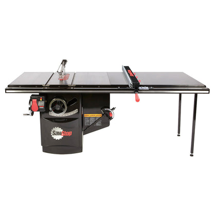 SawStop 5HP, 1ph, 230v Industrial Cabinet Saw w/36" T-Glide Advance Fence, Rails & Extension Table - ICS51230-ATGI36