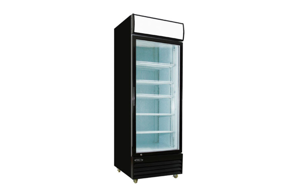 Kool-It  28" Wide 1 Swing Door Black Merchandiser Refrigerator - KGM-23