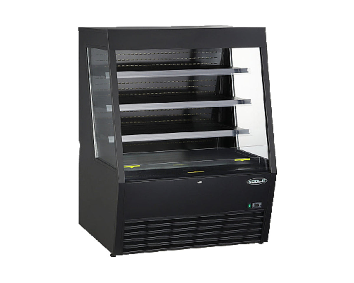 Kool-It " Wide Black Open Display Case - KOM-48XBK