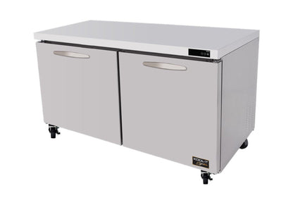 Kool-It 60" Wide 2 Door Undercounter Freezer - KUCF-60-2