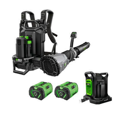 EGO Power+  Commercial 800 CFM Backpack Blower with 2 x 10.0Ah Battery and Dual Port Charger - LBPX8006-2