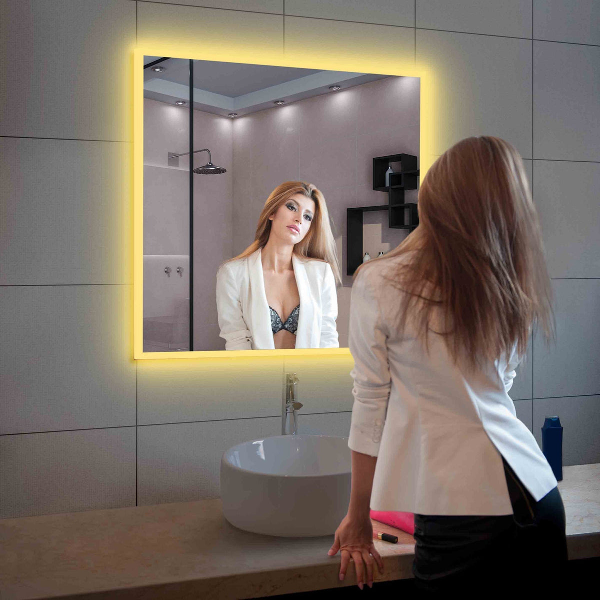 Blossom Beta 36″x36″ LED Mirror with Frosted Sides - LED M2 3636