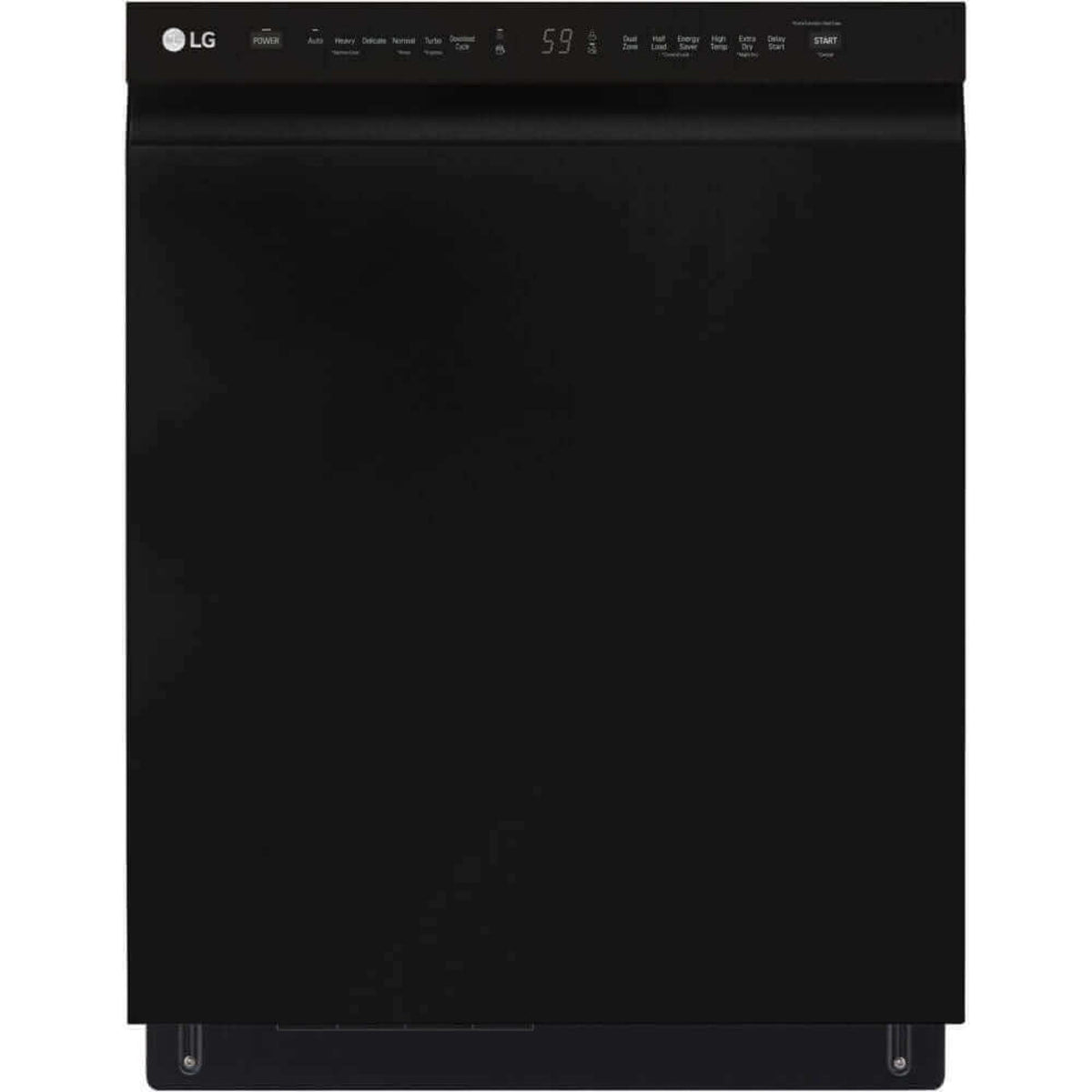 LG 24 in. Front Control Dishwasher with QuadWash and 3rd Rack in Smooth Black (LDFN4542B)