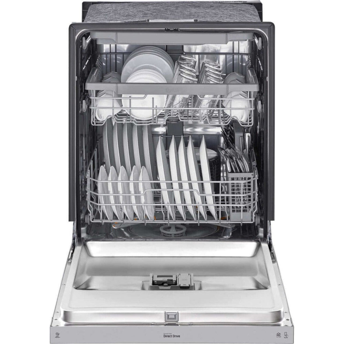 LG 24 in. Front Control Dishwasher with QuadWash in Stainless Steel (LDFN4542S)