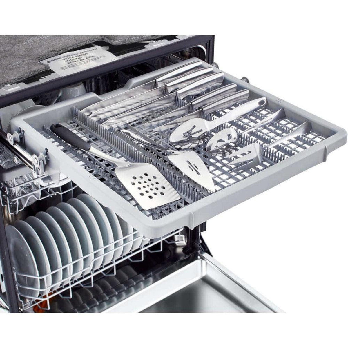 LG 24 in. Front Control Dishwasher with QuadWash in Stainless Steel (LDFN4542S)