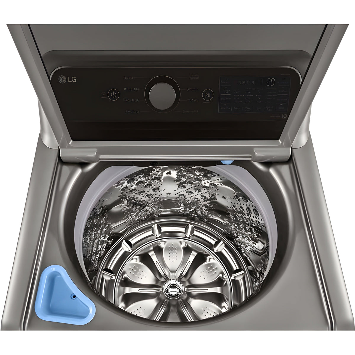 LG 5.5-Cu. Ft. Mega Capacity Smart wi-fi Enabled Top Load Washer with TurboWash3D Technology in Graphite Steel (WT7400CV)