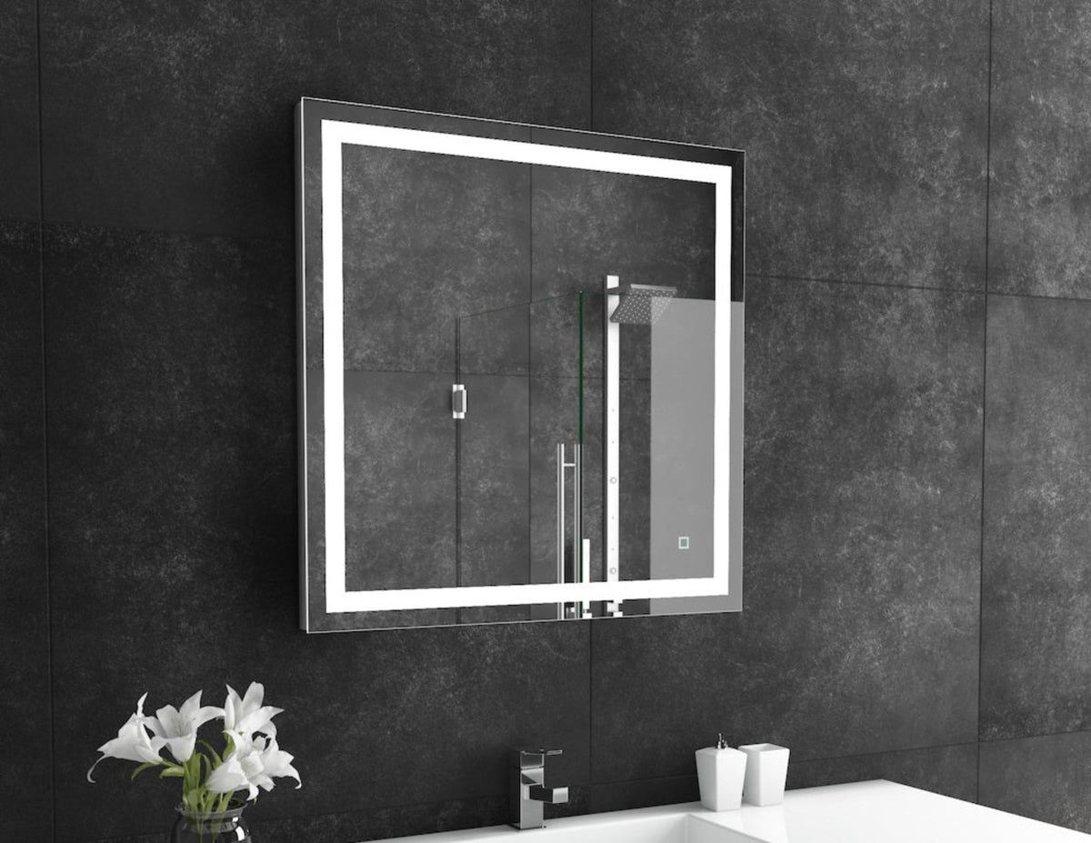Paris Mirror 32" x 32" Rectangle Liberty Mirror With Touch/ON/OFF Dim Sensor Switch 6000K - LIBEX32326000