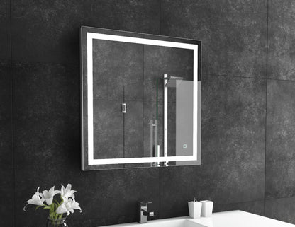 Paris Mirror 32" x 32" Rectangle Liberty Mirror With Touch/ON/OFF Dim Sensor Switch 6000K - LIBEX32326000