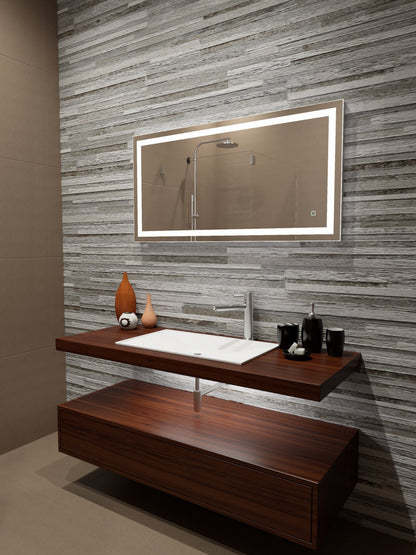 Paris Mirror 48" x 24" Rectangle Liberty Mirror With Touch/ON/OFF Dim Sensor Switch 6000K - LIBEX48246000