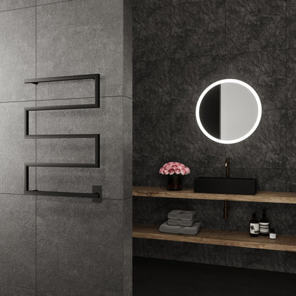 Paris Mirror Metis Wall Mounted Electric Towel Warmer in Black - METIBLK05