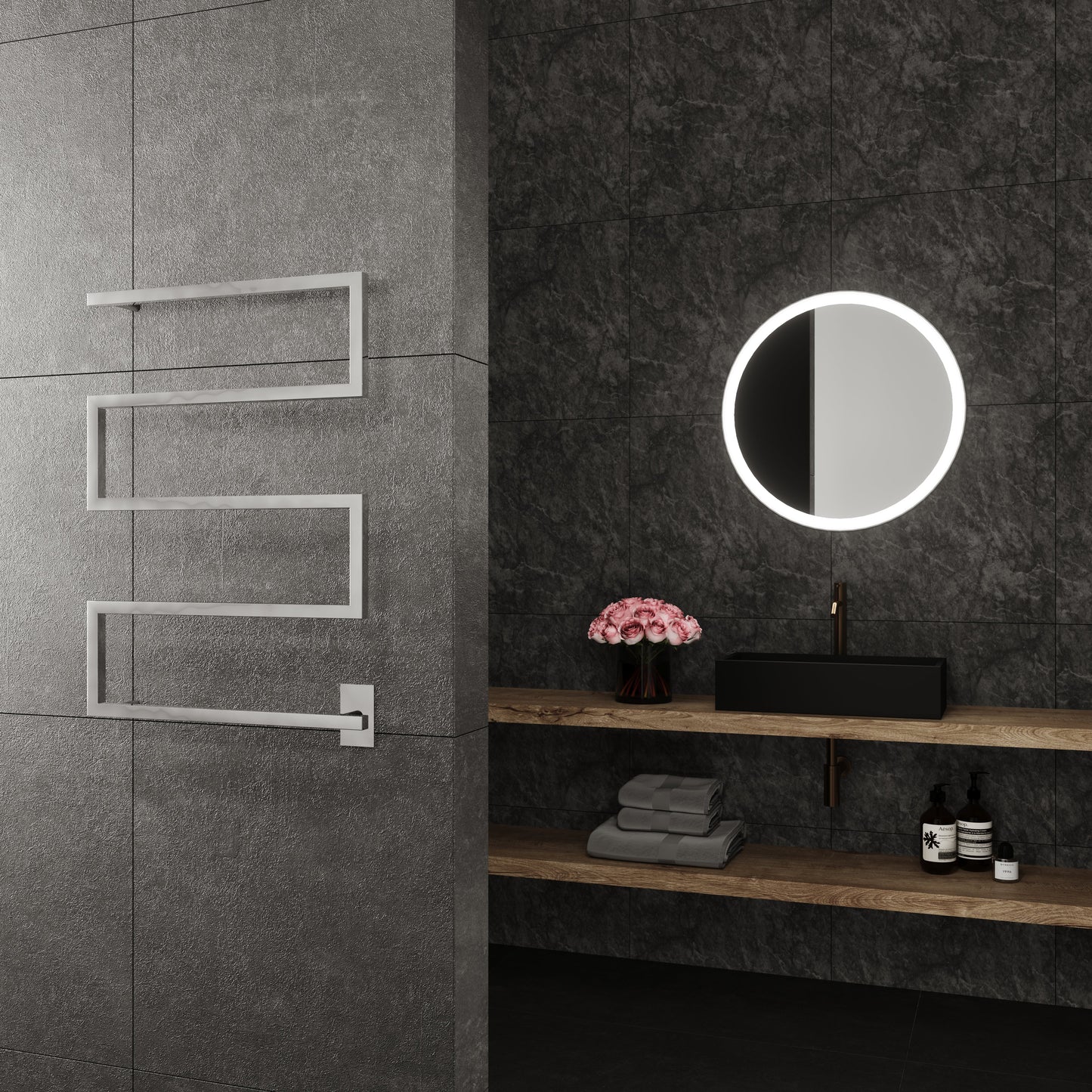Paris Mirror Metis Wall Mounted Electric Towel Warmer in Chrome - METICHR05
