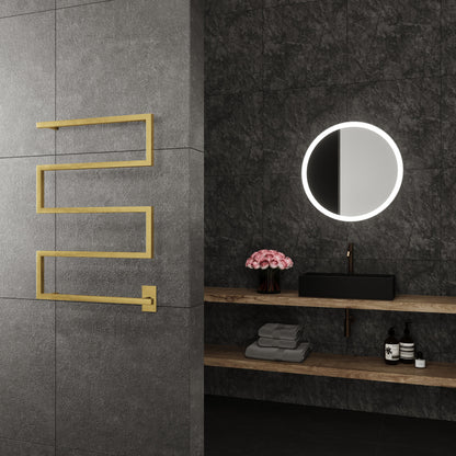 Paris Mirror Metis Wall Mounted Electric Towel Warmer in Gold - METIGLD05