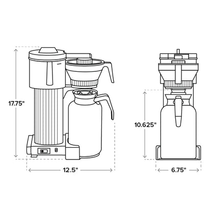 Moccamaster CDT Grand in Brushed Silver - 39340