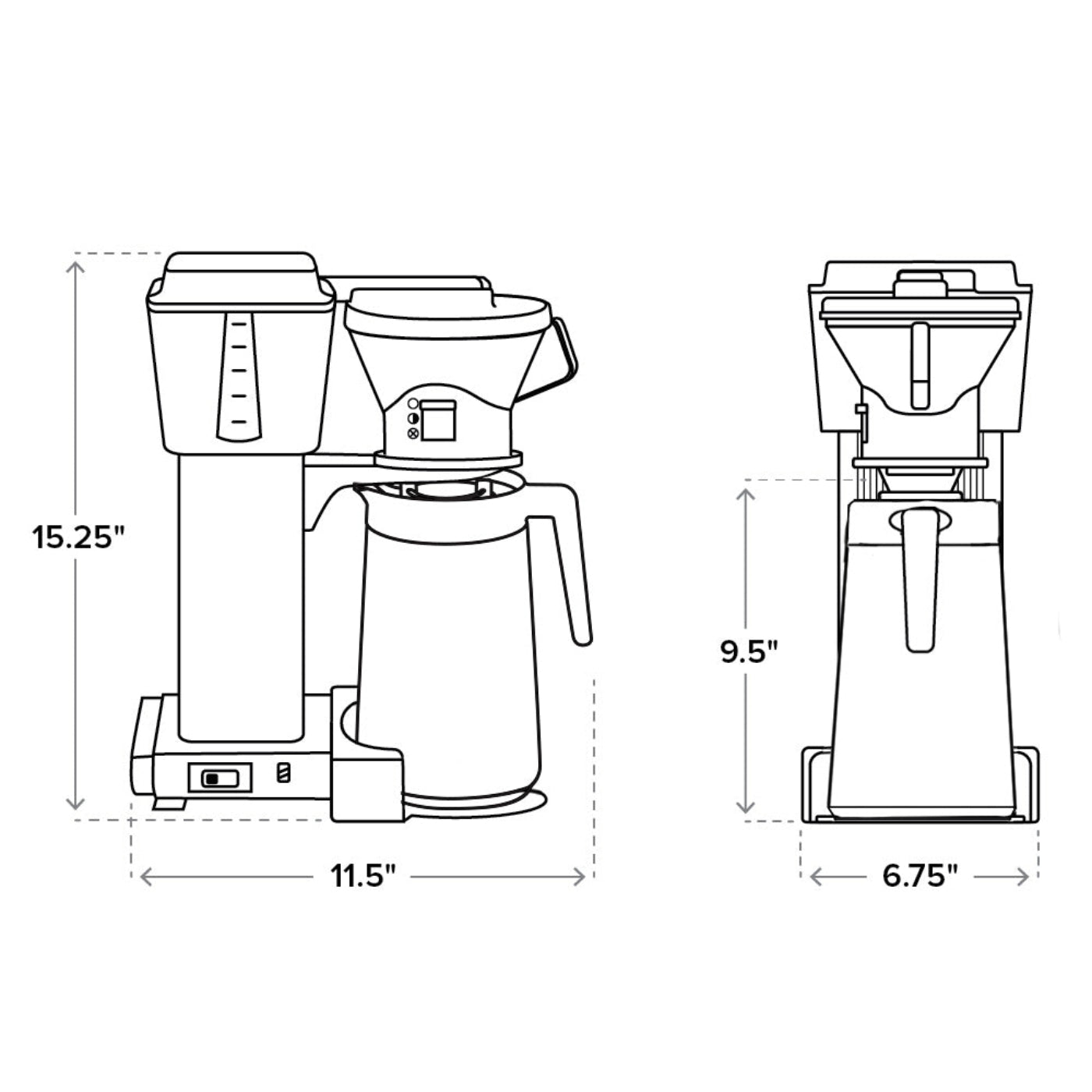 Moccamaster KBT Coffee Maker in Polished Silver - 79112