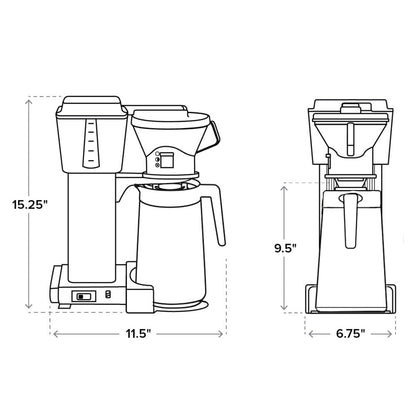 Moccamaster KBT Coffee Maker in Polished Silver - 79112