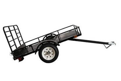 DK2 MMT4X6O Single Axle Open Rail Utility Trailer 4 ft. x 6 ft. 1295 lbs. Capacity Powder Coated Black New - MMT4X6O