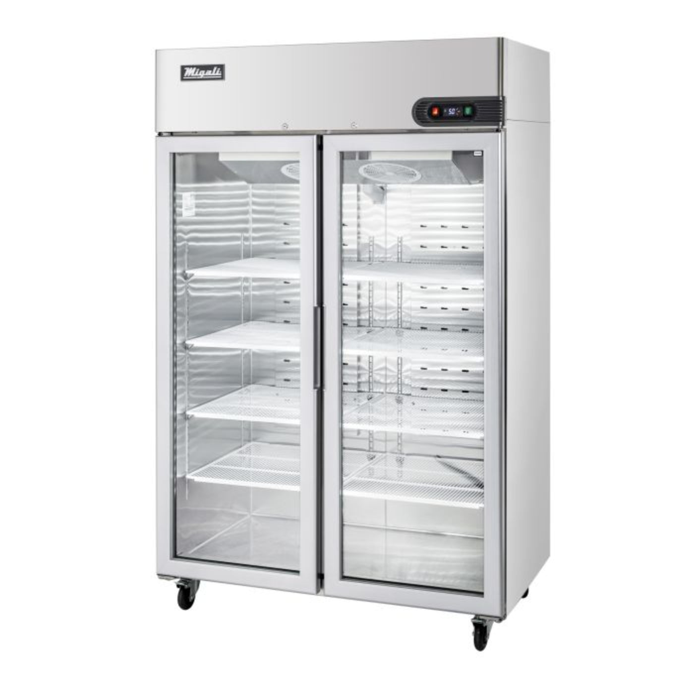 Migali C-2RG-HC (2) Glass Door Reach-In Refrigerator – 49 Cu Ft - C-2RG-HC