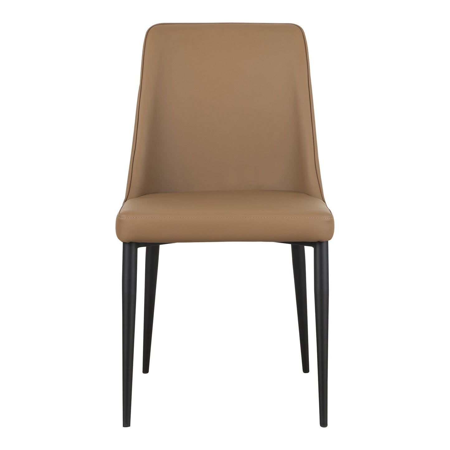 Moe's Home Collection Set of Two Lula Dining Chair Cool Tan Vegan Leather YM-1006-40