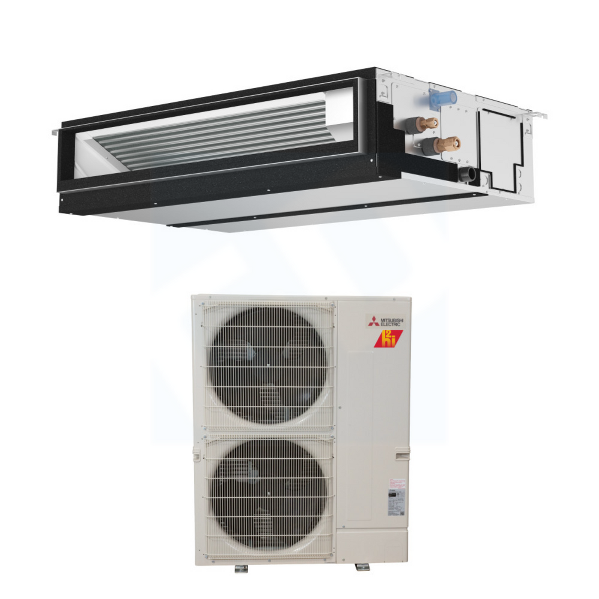 Mitsubishi PEAD-AA36NL & PUZ-AK36NL 36,000 BTU 21.7 SEER2 Horizontal-Ducted Hyper Heat Heat Pump System - R454B - PEADAA36NL/PUZAK36NLHZ