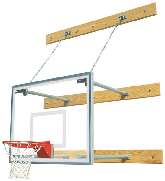 Bison Field Modifiable Stationary Wall Mounted Basketball Hoop - 54 Inch Steel - PKGXXSTFS-12