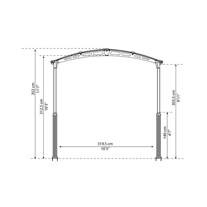 Palram - Canopia | Arcadia Alpine RV Carport 12x35x11.5 ft - HG9128
