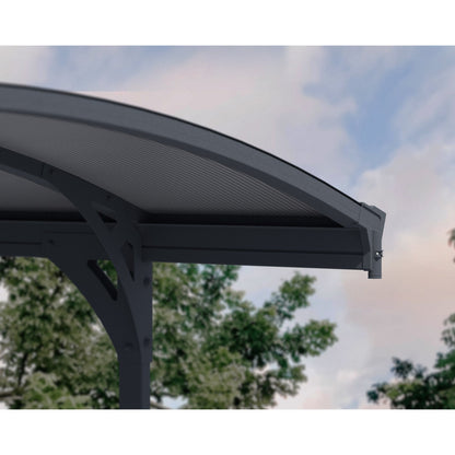 Palram - Canopia | 10x16 ft Vitoria 5000 Polycarbonate Carport  - Gray/Gray - HG9130