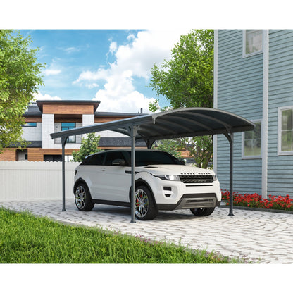 Palram - Canopia | 10x16 ft Vitoria 5000 Polycarbonate Carport  - Gray/Gray - HG9130
