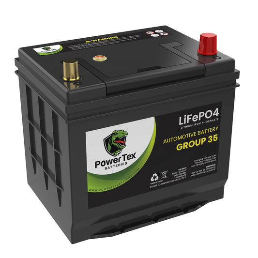 PowerTex 2015 Nissan Sentra Car Battery BCI Group 35 / Q85 Lithium LiFePO4 Automotive Battery - PTLG35-276