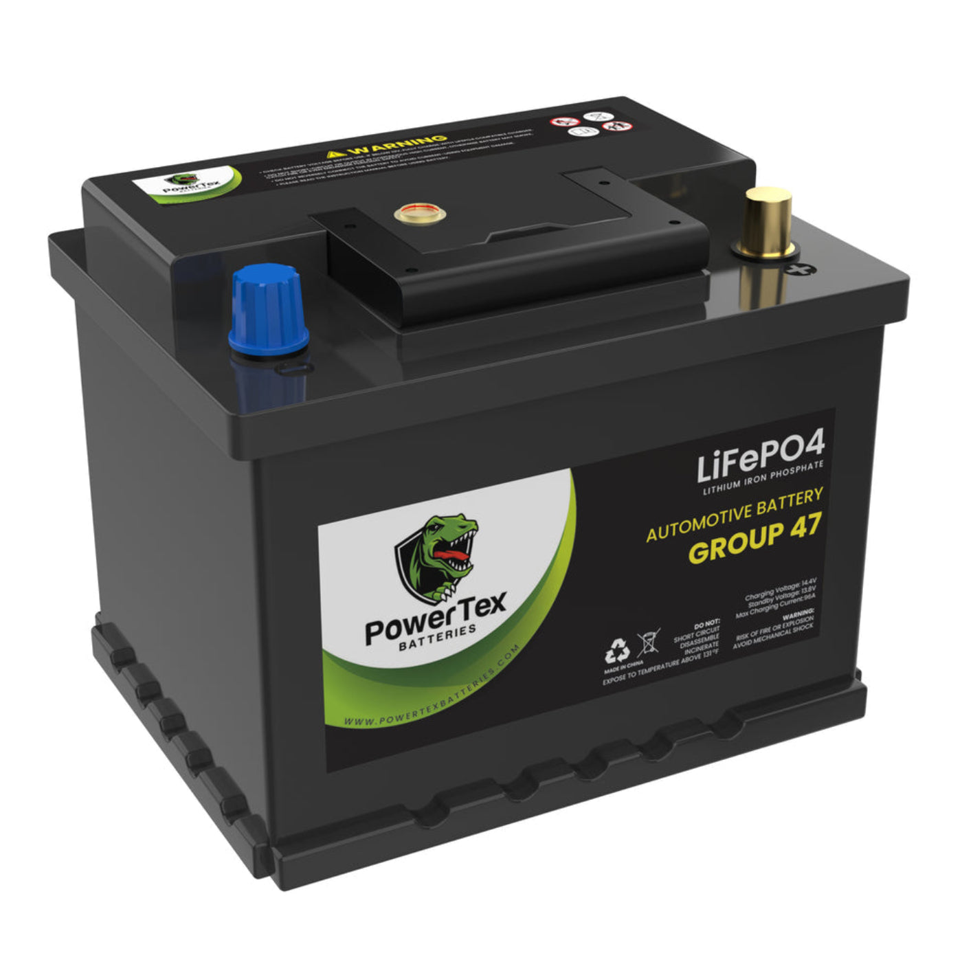 PowerTex 2022 Subaru Outback H4 2.4LReplacement Car Battery BCI Group 47 Lithium LiFeP - PTLG47-048O4 Automotive Powertex Battery