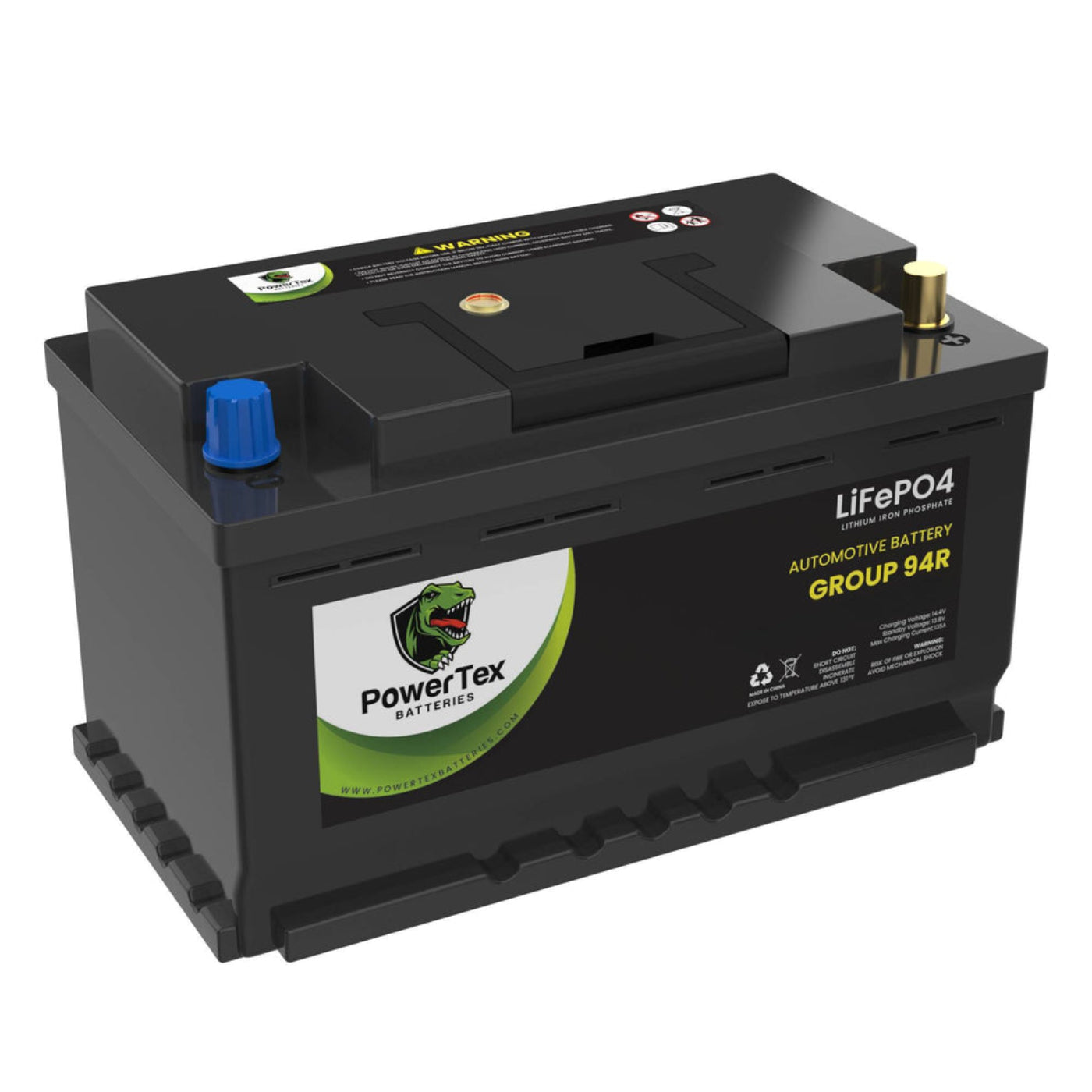PowerTex 2022 Mercedes-Benz S500 L6 3.0LReplacement Car Battery BCI Group 49 Lithium LiFePO4 Automotive Powertex Battery - PTLG49-071