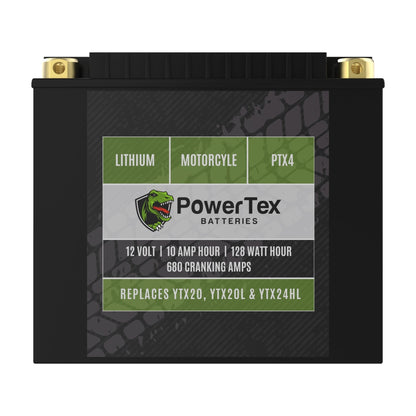 PowerTex Batteries YTX20L-BS LiFePO4 Lithium Iron Phosphate Motorcycle Battery