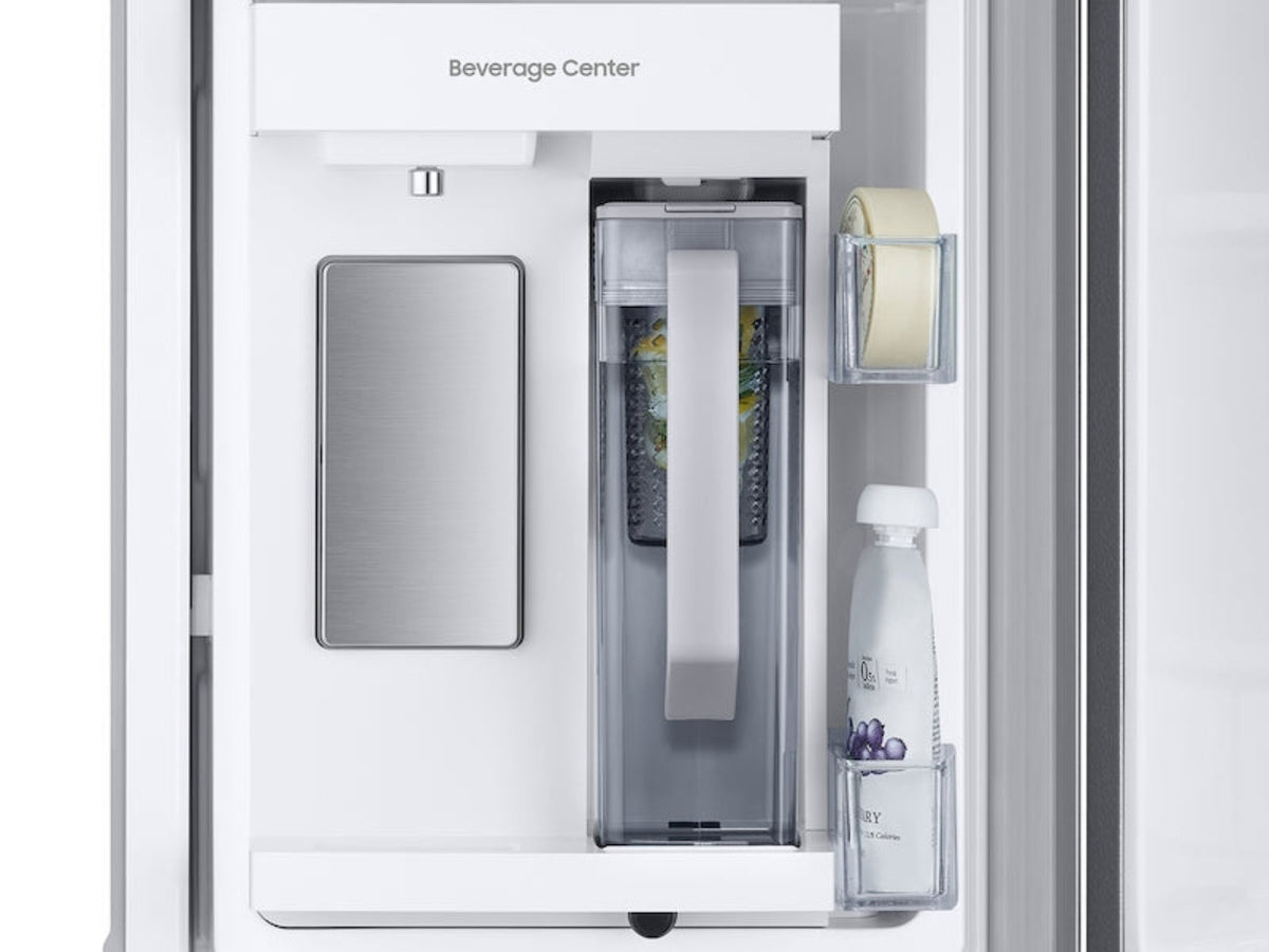 SAMSUNG 33"  25 cu. ft. Standard Depth 3-Door French Door Refrigerator with Beverage Center and Dual Ice Maker in Stainless Steel - RF25C5551SR/AA