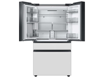 SAMSUNG Bespoke 36" 29 cu. ft. Standard Depth 4-Door French Door Smart Refrigerator with Beverage Center in Morning Blue and White Glass - RF29BB86004M
