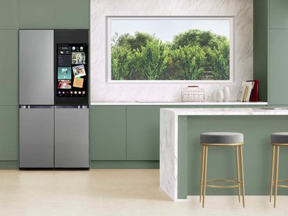 SAMSUNG Bespoke 36" 29 cu. ft. Standard Depth 4-Door Flex Refrigerator with AI Family Hub+ & AI Vision Inside in Stainless Steel - RF29DB9900QDAA