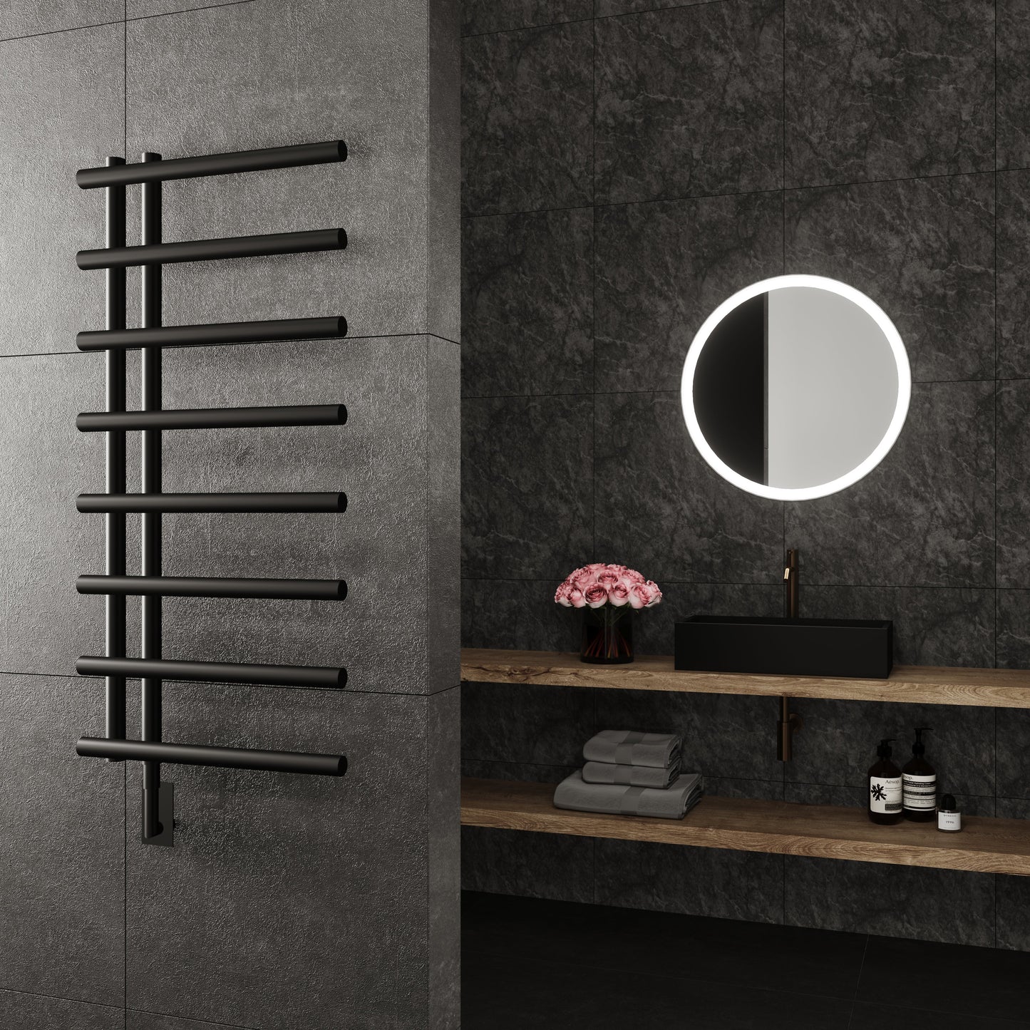 Paris Mirror Metis Wall Mounted Electric Towel Warmer in Gold - METIGLD05