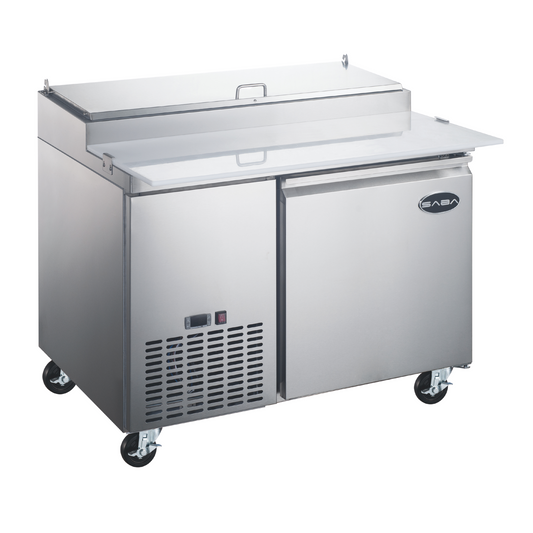SABA " One Door Commercial Pizza Prep Table with 6 Pans - SPP-49-6 - 49