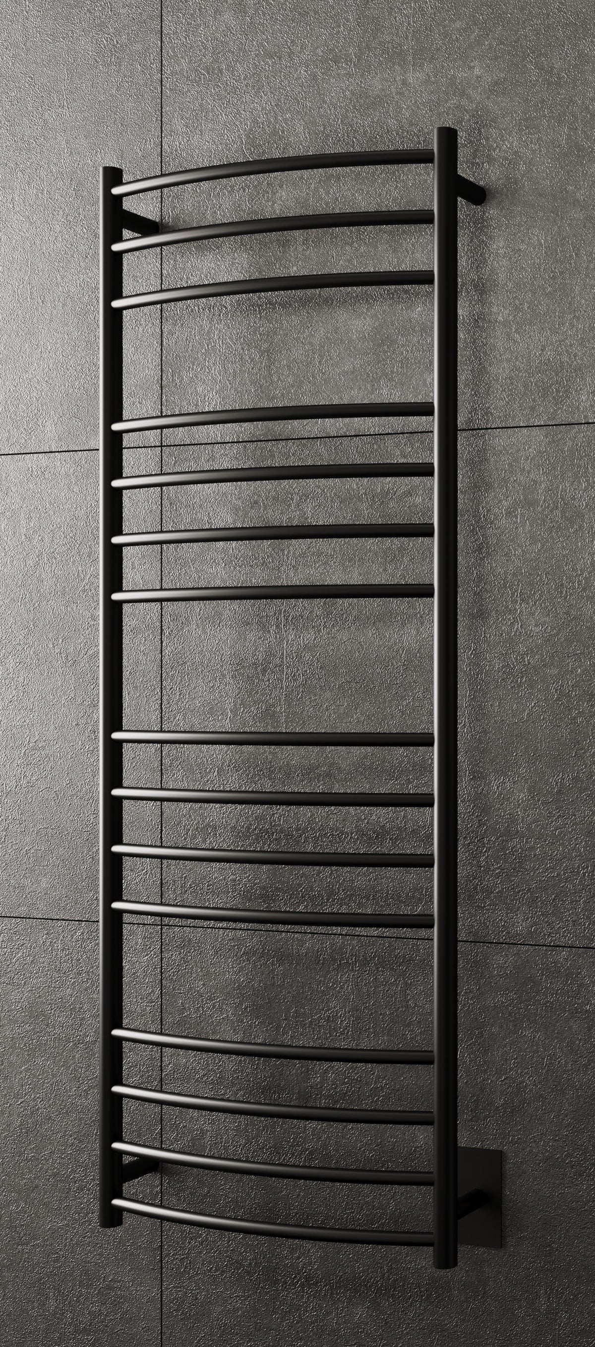 Selene Wall Mounted Electric Towel Warmer in Black - SELEBLK15