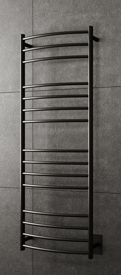 Selene Wall Mounted Electric Towel Warmer in Black - SELEBLK15