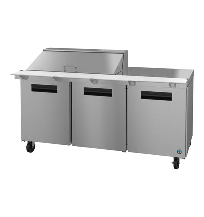 Hoshizaki SR72B-18M | 72" Wide 3 Door Mega Top Sandwich Prep Table - SR72B-18M