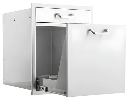 PCM 260 Series 20" Single Drawer & Roll-Out Trash/Recycling Bin Combo - BBQ-260-TR-DR