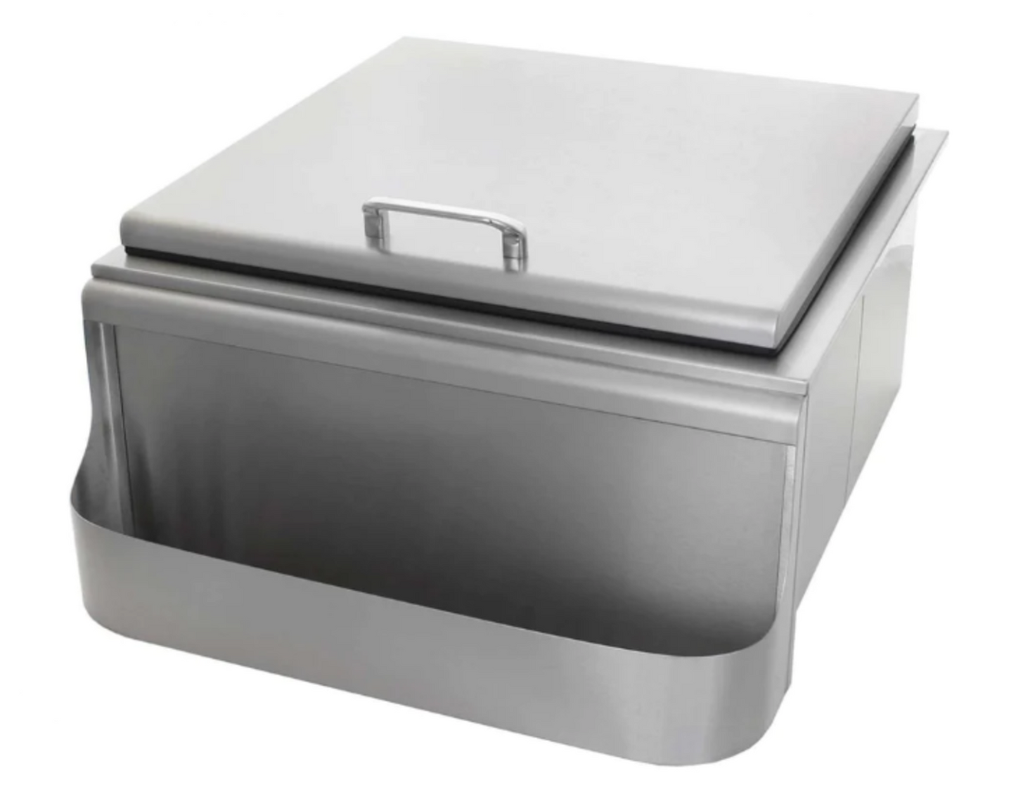 Pacific Coast Manufacturing 260 Series 25" Slide-In Ice Bin w/ Speed Rail & Condiment Holder - BBQ-260-SI