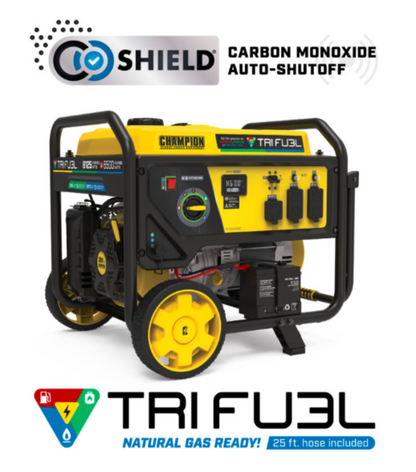 Aurora Generators  Champion 9200 Watt TRI FUEL w/Electric Start - PowerGen USA - 201438