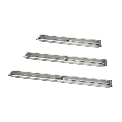 72" Stainless Steel Trough Burner with pan - 72SSTRGH