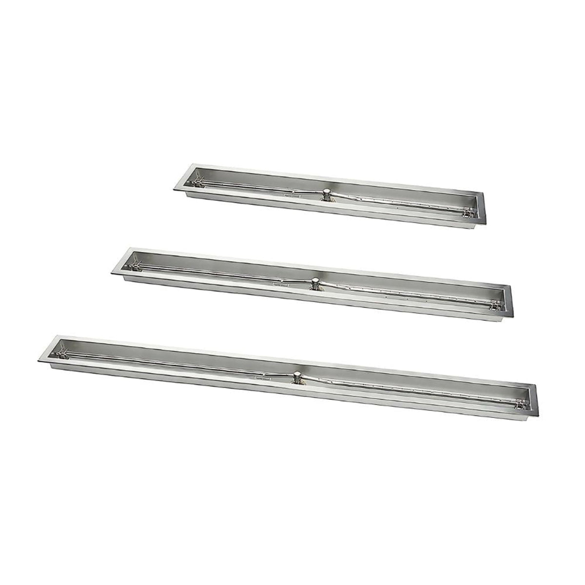 96" Stainless Steel Trough Burner with pan - 96SSTRGH