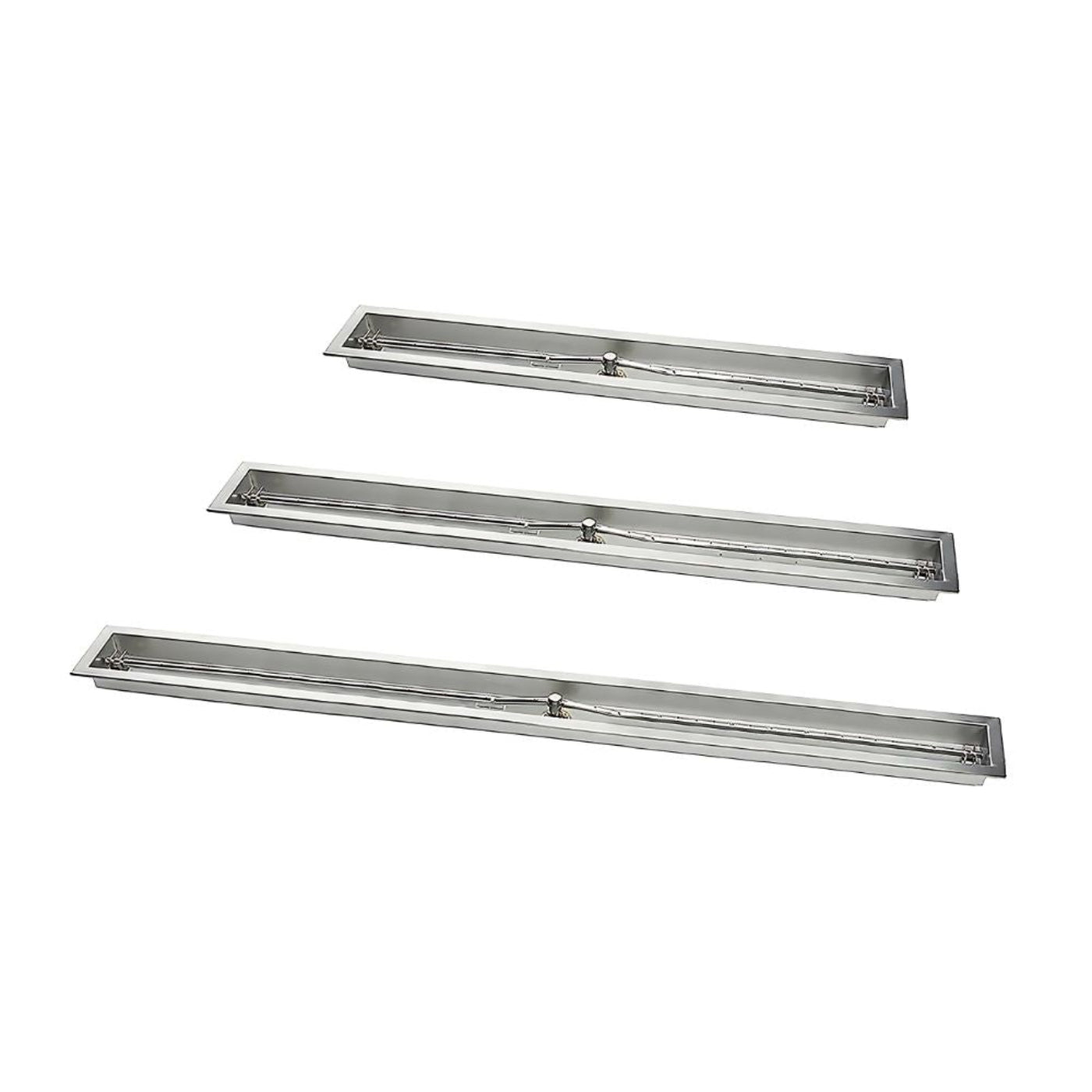 96" Stainless Steel Trough Burner with pan - 96SSTRGH