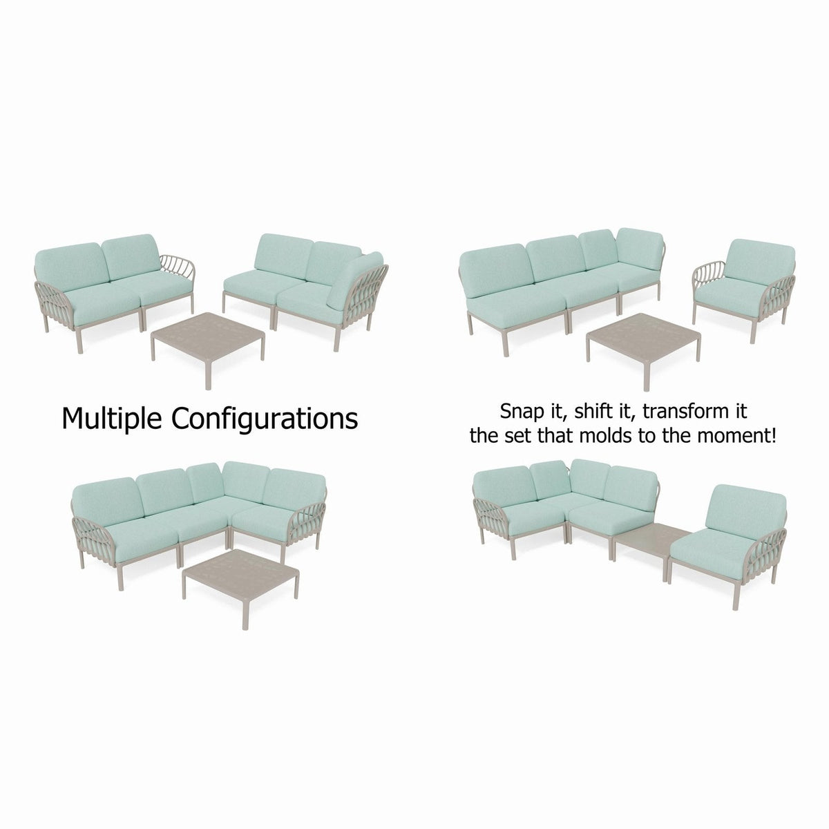Strata Furniture Dahlia Patio Corner Loveseat and Table  - ODAXLETGM