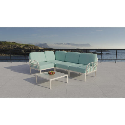Strata Furniture Dahlia Patio Corner Loveseat and Table - ODAXLETWM