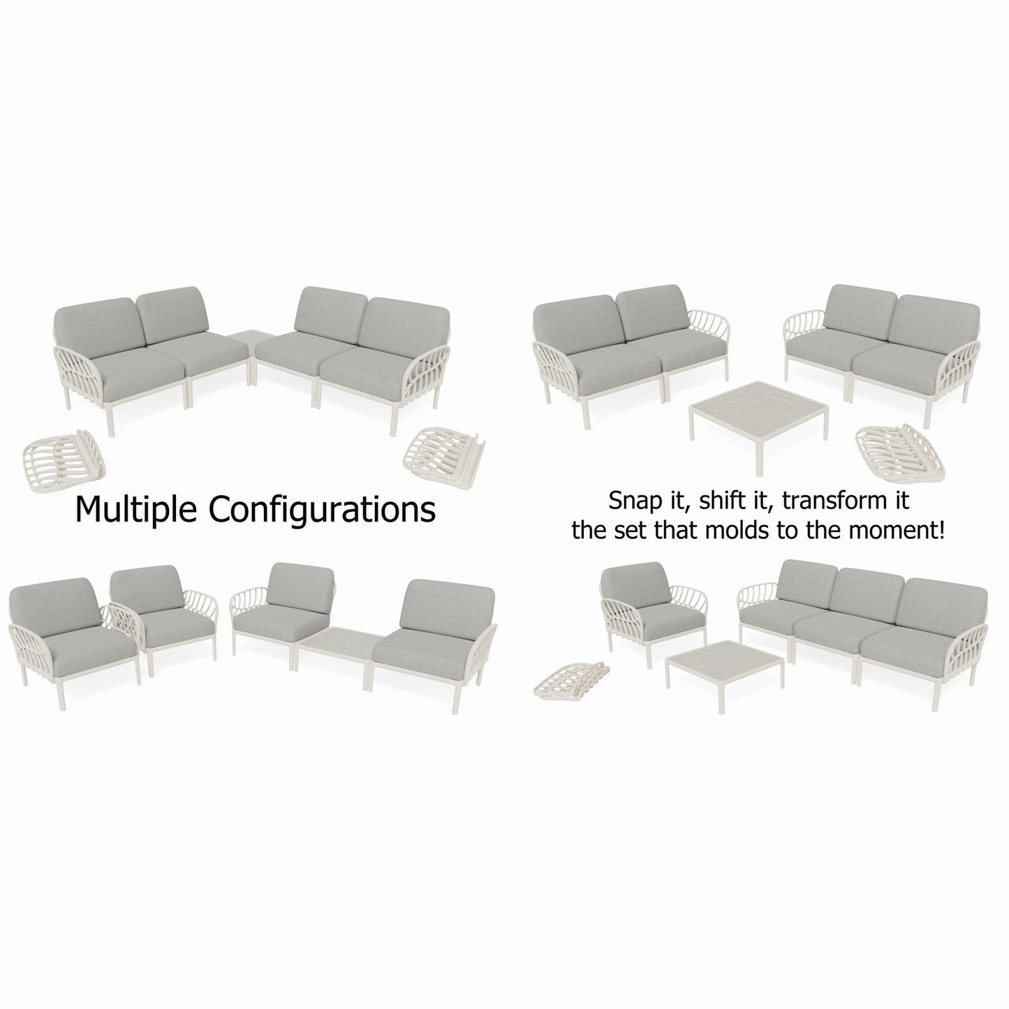 Strata Furniture Dahlia Patio Loveseat and Chair Group  - ODALCCTWG