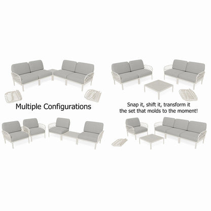 Strata Furniture Dahlia Patio Loveseat and Chair Group  - ODALCCTWG