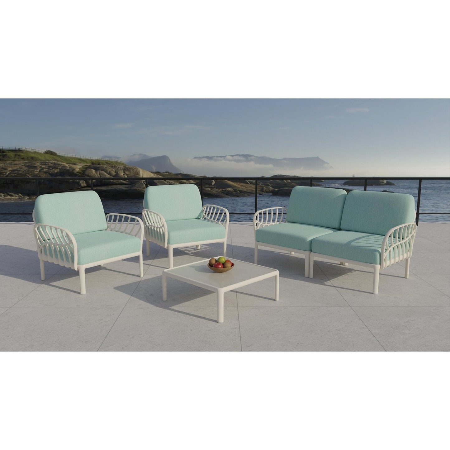 Strata Furniture Dahlia Patio Loveseat and Chair Group  - ODALCCTWM